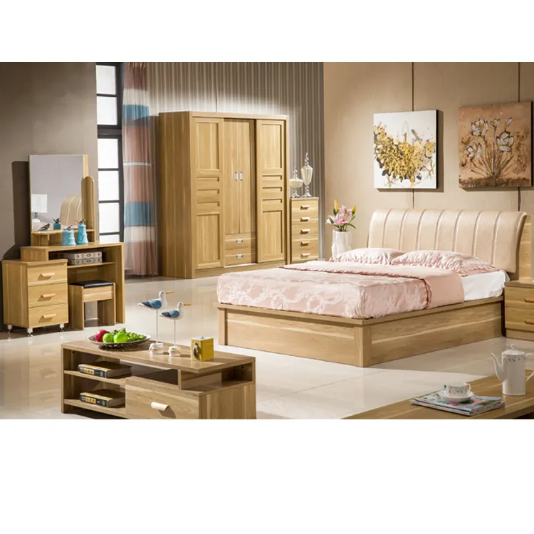 Juego de cama King Size, almacenamiento de muebles de dormitorio a buen precio