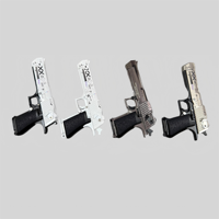 Porte-clés en métal avec logo personnalisé, démontable, mini 9 cm, en forme de pistolet Desert Eagle en alliage, avec balles