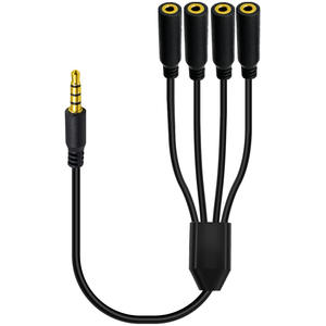 30cm 3,5mm (1/8 ') <span class=keywords><strong>TRRS</strong></span> 4 polos/3 anillos macho hembra 3,5mm <span class=keywords><strong>TRRS</strong></span> 4 polos/3 anillos cable de audio estéreo para teléfonos móviles altavoces de PVC - Product Image 2