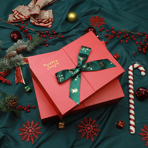 Giáng sinh kỳ nghỉ hộp quà màu đỏ nắp Bowknot Ngày Valentine bất ngờ hiện nay bao bì <span class=keywords><strong>carton</strong></span> xách tay dập nổi Trung Quốc mới - Product Image 2