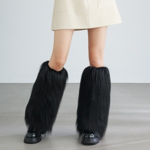 Nuovi Copriscarpe Invernali Traspiranti in Finta Lana a Pelo Lungo, Calze Pelose a Mezza Lunghezza, Scaldacollo Alti in Pelliccia Sintetica per <span class=keywords><strong>Donna</strong></span> - Product Image 3