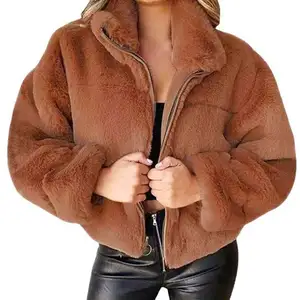 新しい秋冬ジッパーカーディガンぬいぐるみ暖かいフリース女性ジャケットスウェットシャツ