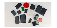 Boîtier électronique rectangulaire noir en plastique ABS avec assemblage coulissant pour l'installation de modules de contrôle de circuits imprimés