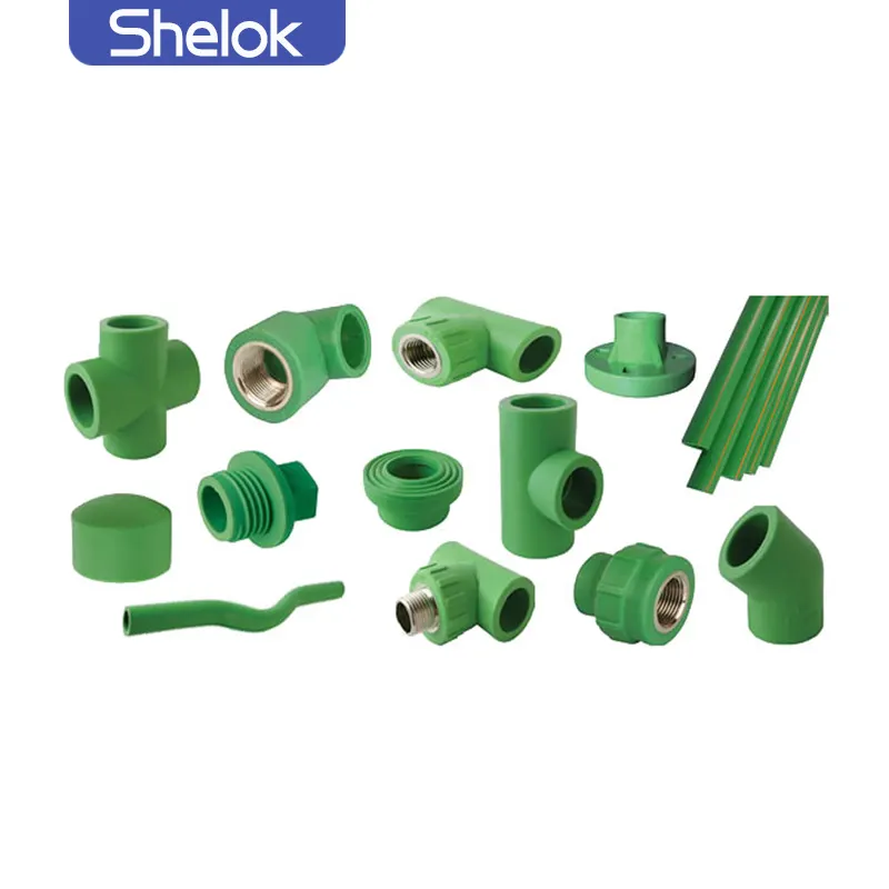 Raccord de tuyau PPR en plastique de haute qualité Shelok L20-coude de raccords PPR vert 110mm