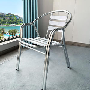 Silla de aluminio para exteriores de alta calidad para uso en patio exterior, sillas de jardín - Product Image 1