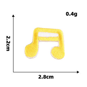 Belle Mini arc flèche musique argent fleur auto-adhésif fer sur support brodé petits patchs pour vêtements sac porte-clés - Product Image 5