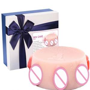 Jouets sexuels pour hommes TPE Sex <span class=keywords><strong>Cake</strong></span> Vagin artificiel Masturbation Pocket Pussy avec 7 trous pour faire l'amour Masturbation Couleur chair - Product Image 1