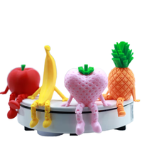 Statue de fruits imprimée en 3D, 4 pièces, ornement créatif, charnière, décoration de rêve aux fruits, adaptée à la décoration de la pièce