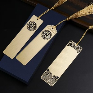 ที่คั่นหนังสือโลหะทองเหลืองแบบกลวงจาก Tuoyang Crafts สลักโลโก้ตามสั่ง ของขวัญสร้างสรรค์เชิงวัฒนธรรม สำหรับโรงเรียน บริษัท ของที่ระลึก - Product Image 1