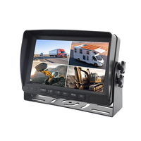 Monitor de Coche IPS de 9 Pulgadas y 1080P, Control Remoto con Botones AHD, Soporte para Parabrisas, Visera, Ayuda para la Marcha Atrás en Camiones
