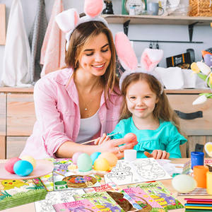 TY081 joyeux jour <span class=keywords><strong>de</strong></span> pâques mignon <span class=keywords><strong>lapin</strong></span> <span class=keywords><strong>oeuf</strong></span> mini livres <span class=keywords><strong>de</strong></span> coloriage bricolage petite activité <span class=keywords><strong>dessin</strong></span> livre pour les décorations <span class=keywords><strong>de</strong></span> fête du jour <span class=keywords><strong>de</strong></span> pâques - Product Image 6