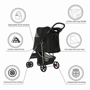 आउटडोर चलने के लिए एक हाथ आसान फोल्ड ट्रॉली सस्ता पालतू जानवर - Product Image 3