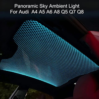 Film Panoramique Ciel Étoilé pour Toit Ouvrant, Lumière Ambiante LED, Compatible OE Audi A4 A5 A6 A8 Q5 Q7 Q8, Bande Lumineuse d'Ambiance LED pour Toit Ouvrant, Application Intelligente