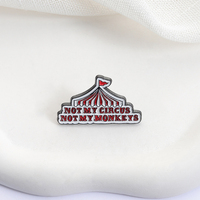Broche rétro en forme de tente de cirque, épingles en émail, citations amusantes, NON MON CIRQUE NON MES SINGES, broches, badge pour sac à dos, badge pour revers, bijoux, cadeau pour ami