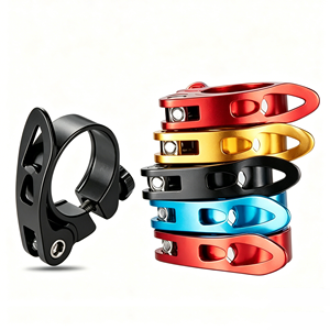 Collier de selle en aluminium bleu chromé <span class=keywords><strong>pour</strong></span> VTT, idéal <span class=keywords><strong>pour</strong></span> palans à chaîne électriques - Vente en gros - Product Image 6
