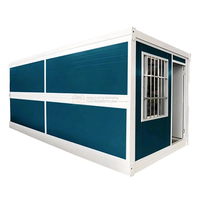 Maison préfabriquée mobile pliable de 20 pieds, conteneur de caravane portable, deux chambres, un salon, maison pliable préfabriquée