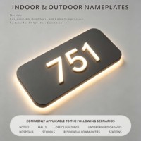 Plaques de porte personnalisées pour numéros de maison extérieurs, en acrylique découpé au laser de qualité supérieure, pour signalisation publicitaire et éclairage