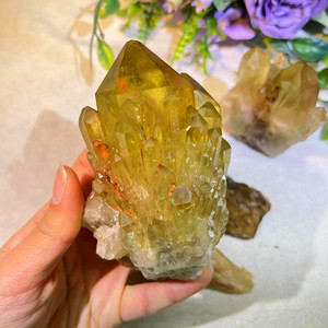 Gema Natural de alta calidad, cristales curativos, piedra rugosa, citrino ahumado, espécimen de cristal de racimo - Product Image 2