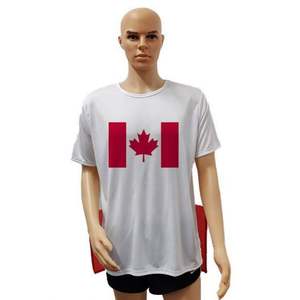 Camiseta Deportiva Ecológica con Estampado de la Bandera de Canadá 2026, Personalizada y Elástica en 2 Direcciones para Aficionados al Fútbol - Product Image 1