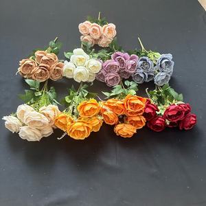 Roses artificielles Junheyuan, branche unique, fleurs en soie, décoration de bureau, arrangement pour mariage et maison - Product Image 1