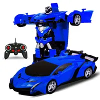 बिजली के आर सी कार स्पोर्ट्स कार सदमे प्रतिरोधी परिवर्तन रोबोट खिलौना रिमोट कंट्रोल विरूपण कार आर सी रोबोट