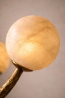 Lampadaire sculptural en laiton en forme de branche avec base en marbre, design moderne nordique rétro, pour hôtel, maison et décoration commerciale
