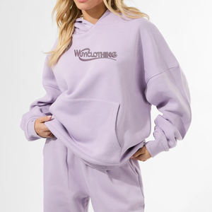 Sweat-shirt à capuche pour femme, impression 3D en mousse personnalisée, logo, coton, polyester, sweat-shirt oversize unisexe, pull à capuche - Product Image 2