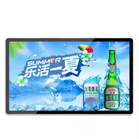Monitor layar sentuh komersial terpasang di dinding layar iklan LCD papan reklame dan display Digital