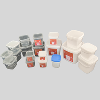 Ember Plastik Kotak Mini Ramah Lingkungan Portabel 500ml 1L 2L 5L Warna Logo Kustom Wadah PP Food Grade Kemasan Hadiah Popcorn