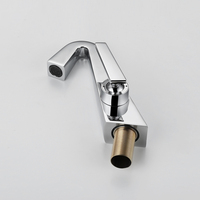Robinet de lavabo design col de cygne, monocommande, en laiton, pour salle de bain