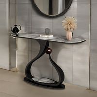 Table console en métal de style crème, simple et moderne, pour salon, entrée et couloir, design étroit haut de gamme et luxueux