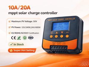 Régulateur de chargeur de <span class=keywords><strong>panneau</strong></span> <span class=keywords><strong>solaire</strong></span> intelligent 24V 12V DC sortie ampoule 10A 20A contrôleur de charge manuel mppt - Product Image 1