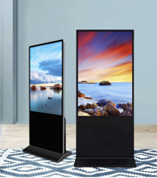Affichages numériques sur pied IPS de 55 pouces, Full HD, DCI-P3 95%, écran LCD pour la vente au détail, CMS intégré, écran tactile Android