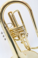 F Key Mellophone FMP-150 Brass Wind Instrument Gold Lacquer Cupronickel Valves for Band Performance with Foam Case
