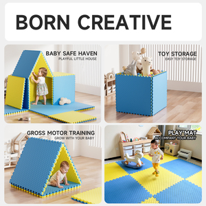 Tapis de jeu emboîtable pour bébé en EVA de 2 cm, couleurs personnalisables, matériau écologique, inodore - Product Image 4