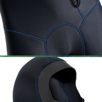 Combinaison de plongée intégrale respirante en néoprène 3 mm avec capuche et fermeture éclair frontale pour homme, idéale pour la plongée et la pêche sous-marine