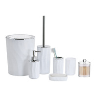 Distributeurs de savon liquide de toilette modernes et écologiques de luxe Ensemble d'accessoires de salle de bain pour restaurants Ensemble d'accessoires pour toilettes