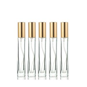 Mini frasco de perfume transparente de 10 ml, redondo, vacío, con base gruesa, pulverizador, tapa de rosca, serigrafía. - Product Image 1