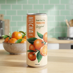 Thé glacé aux fruits frais à l'orange de qualité supérieure 330 ml, arôme rafraîchissant d'agrumes, emballage pratique en canette d'aluminium, personnalisable - Product Image 4