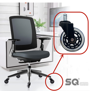 Roulette carrée 40 50mm, tige filetée, anneau <span class=keywords><strong>de</strong></span> poignée, frein pivotant, chaise <span class=keywords><strong>de</strong></span> bureau en plastique, roulettes <span class=keywords><strong>de</strong></span> meubles - Product Image 4