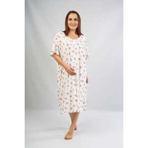 Camisón de Manga Corta para Mujer Herba, Ropa de Dormir Clásica de Tela Suave, Color Lila - Product Image 4