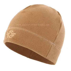 Custom borduurwerk beanie cap polar fleece winter hoed groothandel