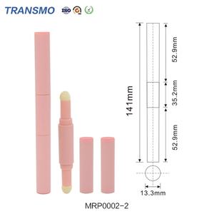 Emballage cosmétique vide personnalisé pour fard à paupières et blush, tube de crayon à double extrémité en coton, conteneur de fard à paupières personnalisé, cylindre - Product Image 2