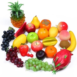 Frutta artificiale decorazione casa finto ananas uva fragole pera olio frutta arancia limone cera mela anguria Banana - Product Image 5