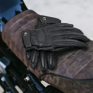 Ozero Guantes De Carreras冒险经典摩托车赛车驾驶摩托车手真皮手套.