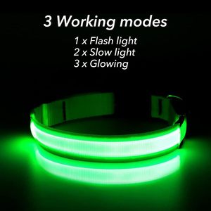 Wholesale Durable Pet <b>Dog</b> LED Head <b>Collar</b> Night Safety Walking Anti-Lost Flashing Waterproof Soft Print USB Rechargeable - Product Image 3
