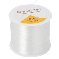 Fil élastique en cristal extensible de 0,5 à 1 mm, 100 m, accessoires de bijouterie, fil pour perles, ligne de perlage, adapté aux perles, bracelets et colliers DIY