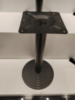 Base de table ronde en fonte de qualité commerciale, noir mat, hauteur 28,3 pouces, pour restaurant, bar, café, prix DDP USA