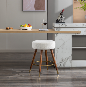 Modern Upholstered Counter Height Rocking <b>Bar</b> <b>Stool</b> with 360 Degree Swivel for Apartment Use - Product Image 2