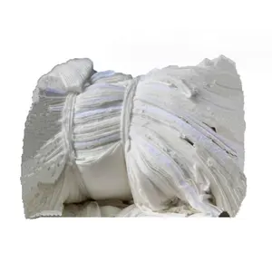 सफाई के लिए सस्ते थोक शुद्ध 10 किलो सफेद रंग के कपड़े के स्क्रैप वाइपर चिथड़े